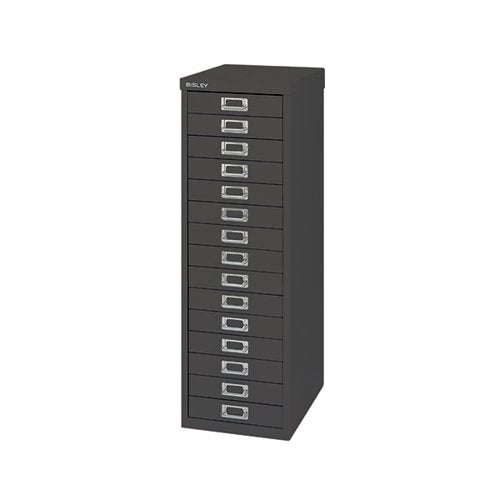 BISLEY 15 MULTIDRAWER CABINET 279X380X860MM BLACK BY39950