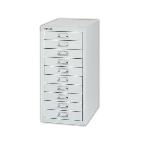BISLEY 10 MULTIDRAWER CABINET 279X380X590MM SILVER BY40500