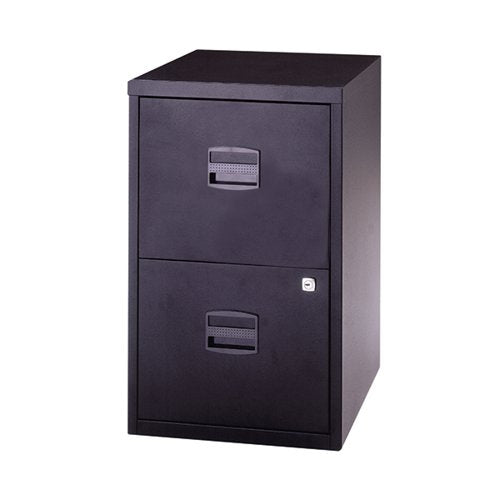 BISLEY 2 DRAWER HOME FILING CABINET A4 413X400X672MM BLACK P