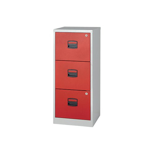 BISLEY 3 DRAWERS HOME FILING CABINET A4 413X400X1015MM GREY/