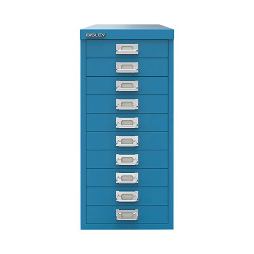 BISLEY 10 MULTIDRAWER CABINET 279X380X590MM AZURE BLUE BY787
