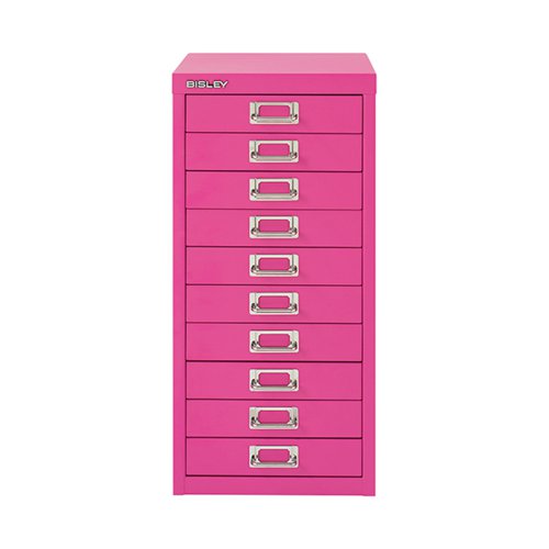 BISLEY 10 MULTIDRAWER CABINET 279X380X590MM FUCHSIA BY78742