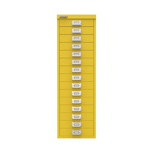 BISLEY 15 MULTIDRAWER CABINET 279X380X860MM CANARY YELLOW BY