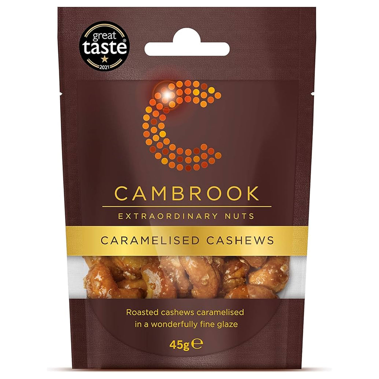 CAMBROOK CARAMELISED CASHEW NUTS (45g) x 12