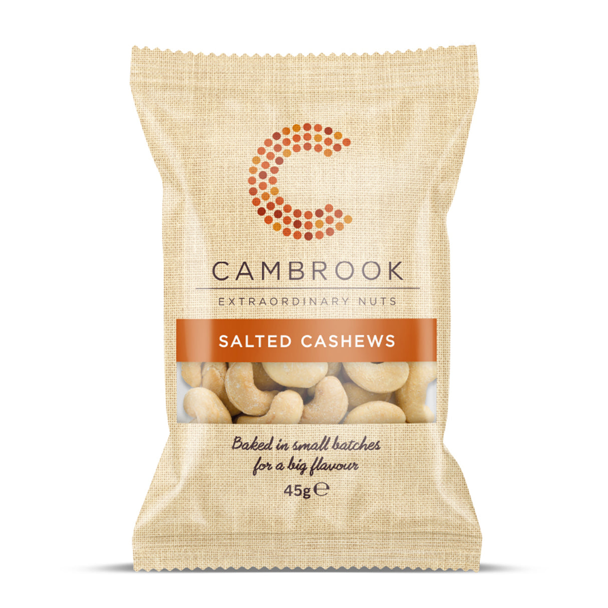 CAMBROOK BAKED & SALTED CASHEW NUTS (45g) x 24