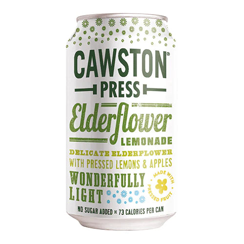 CAWSTON PRESS SPARKLING ELDERFLOWER LEMONADE (330ml) x 24