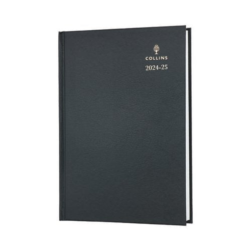 COLLINS ACADEMIC DIARY DAY PER PAGE A5 BLACK 24-25 52MBLK24