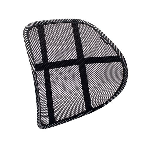 CONTOUR ERGONOMICS MESH FABRIC BACK SUPPORT BLACK CE01828