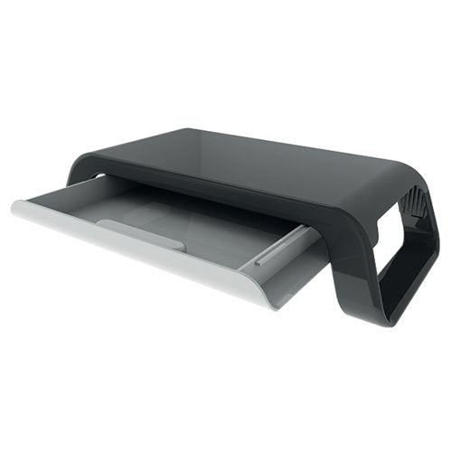 CONTOUR ERGONOMICS MONITOR STAND WITH DRAWER BLACK CE05539