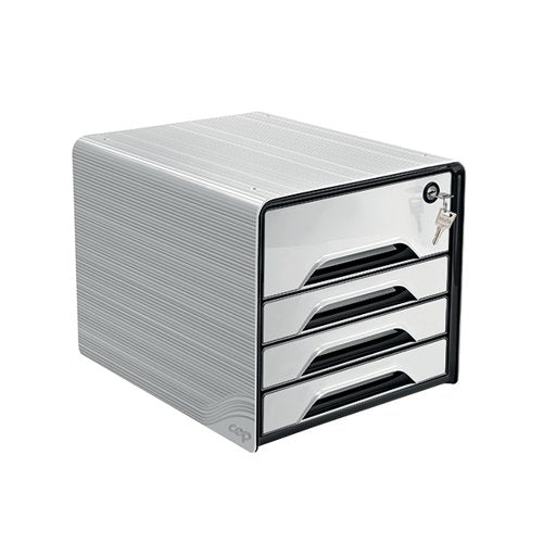 CEP SMOOVE SECURE 4 DRAWER MODULE WITH LOCK WHITE 7-311S WHI