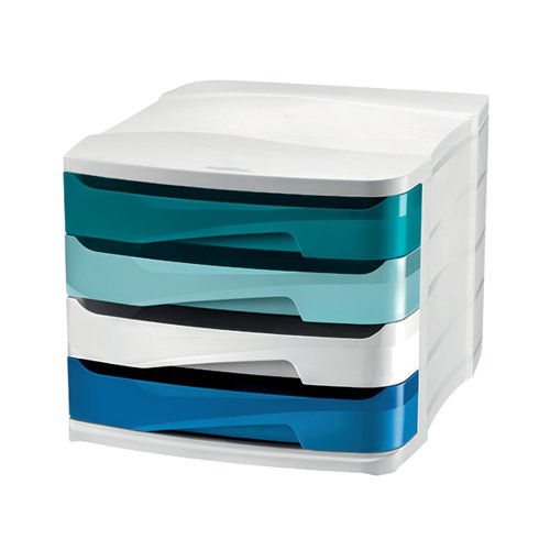 RIVIERA BY CEP 4 DRAWER DESKTOP UNIT MULTICOLOURED 100394051