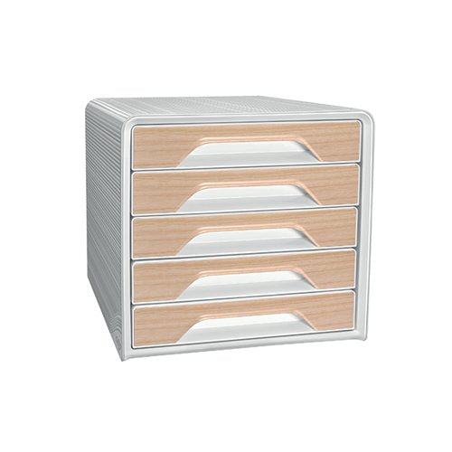 CEP SILVA SMOOVE 5 DRAWER MODULE WHITE/BEECH 1071111021