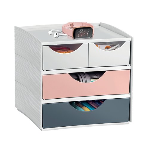 CEP MYCUBE COMPACT 4 DRAWER STORAGE STATION PINK 1032111681