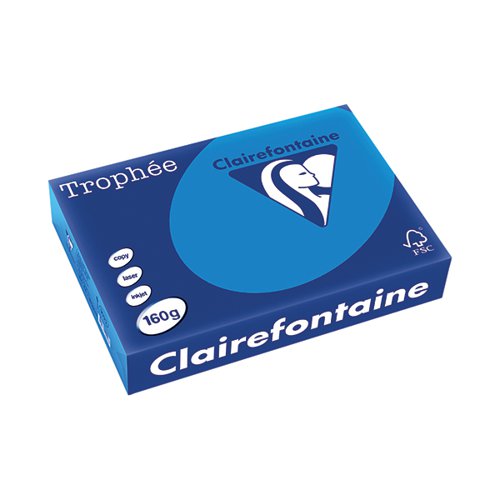 TROPHEE CARD A4 160GM INTENSIVE BLUE (PACK OF 250) 1022C