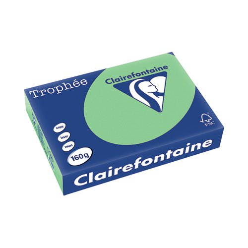 TROPHEE CARD A4 160GM NATURAL GREEN (PACK OF 250) 1120C