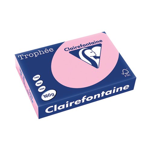 TROPHEE CARD A4 160GM PINK (PACK OF 250) 2634C