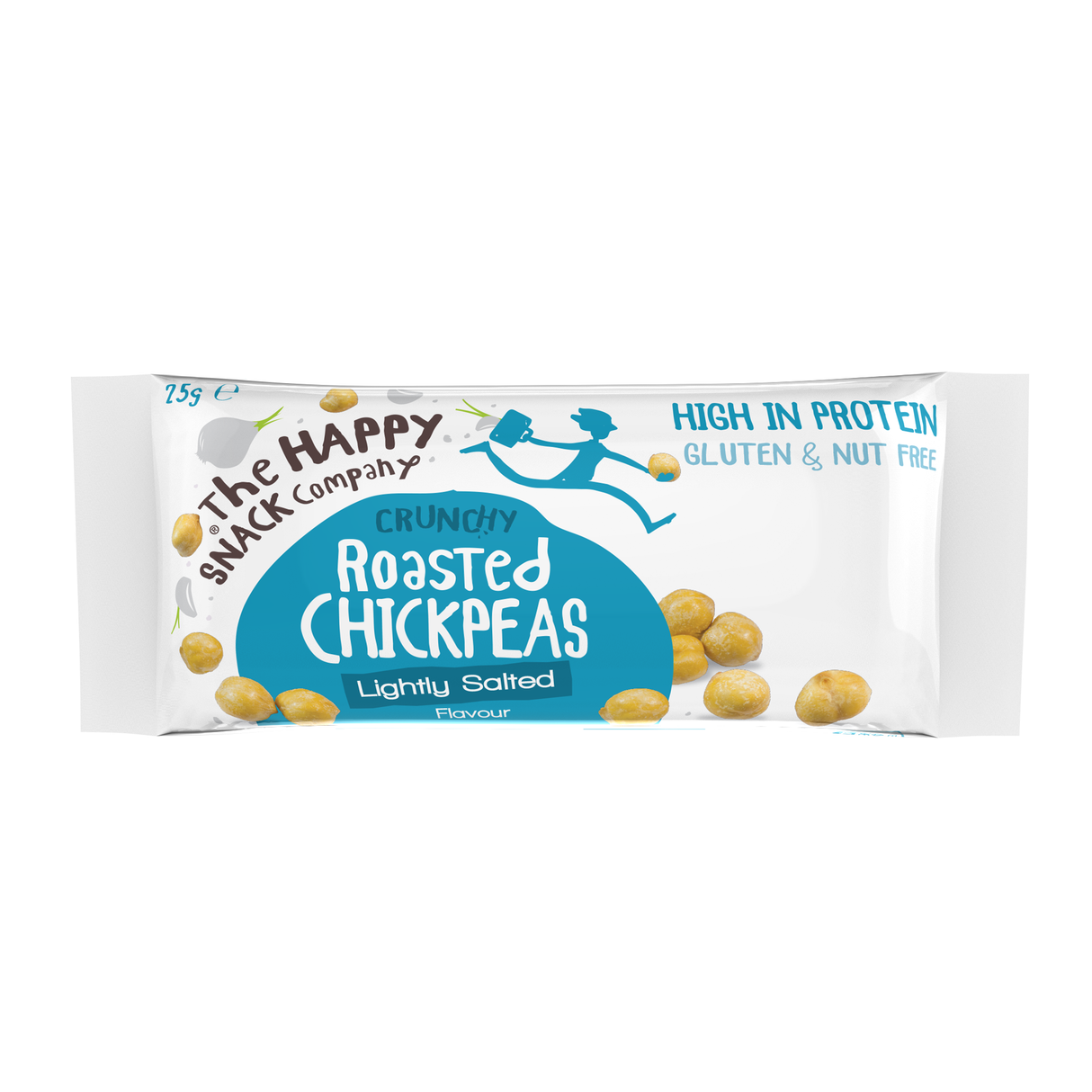 HAPPY SNACK COMPANY ROASTED CHICKPEAS LIGHTLY SALTED (25g) x 20