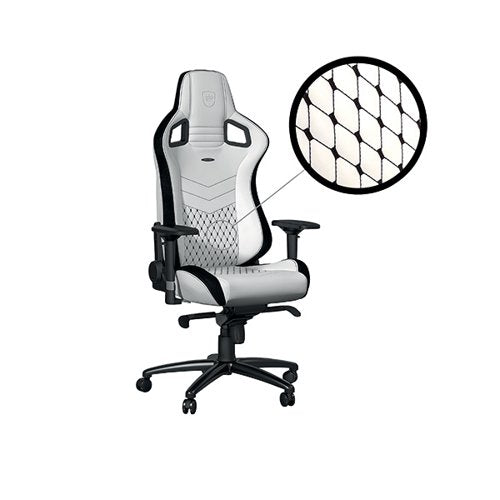 NOBLECHAIRS EPIC GAMING CHAIR FAUX LEATHER WHITE/BLACK GC-00