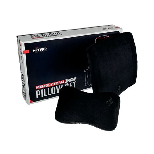 NITRO CONCEPTS ERGONOMIC MEMORY FOAM PILLOW SET BLACK GC-03V