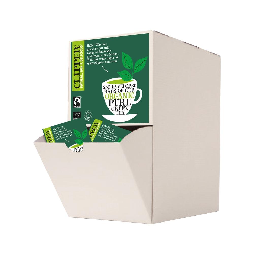 CLIPPER ENVELOPED & TAGGED GREEN TEA BAGS x 250