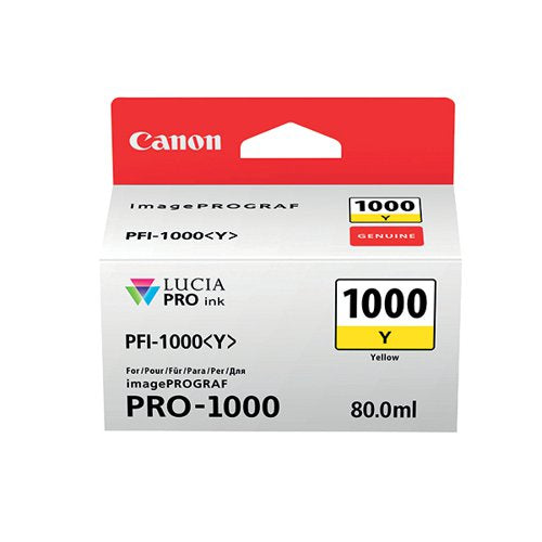 CANON PFI-1000Y INK CARTRIDGE YELLOW 0549C001
