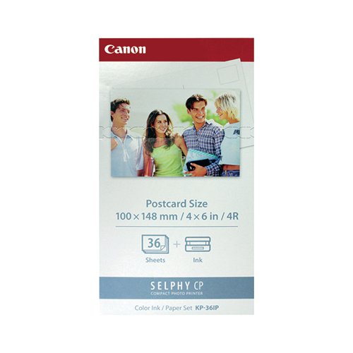 CANON KP-36IP COLOUR INK CARTRIDGE AND 100 X 148MM PAPER SET
