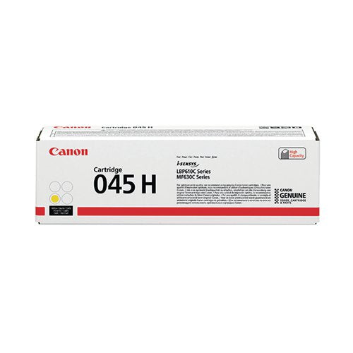 CANON 045H TONER CARTRIDGE HIGH YIELD YELLOW 1243C002