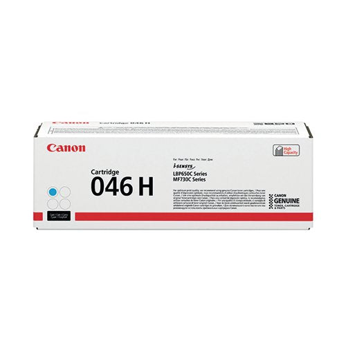 CANON 046H TONER CARTRIDGE HIGH YIELD CYAN 1253C002