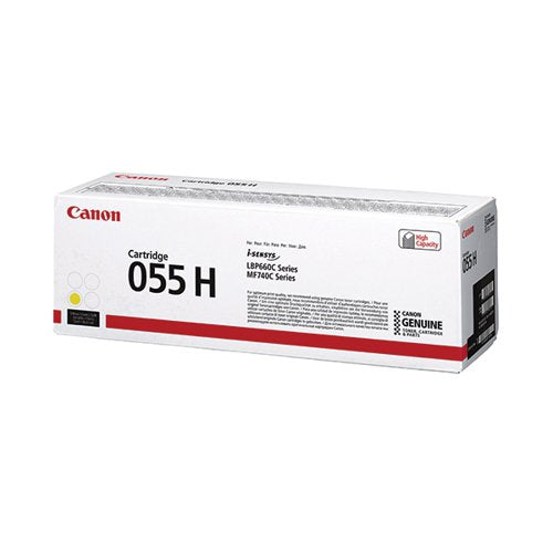 CANON 055H TONER CARTRIDGE HIGH YIELD YELLOW 3017C002