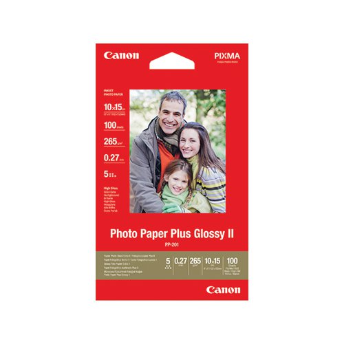 CANON PHOTO PAPER PLUS GLOSSY II PP-201 4X6 INCH (PACK OF 10