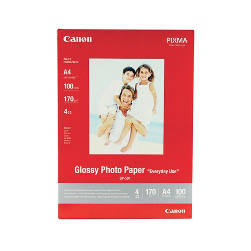 CANON A4 GLOSSY PHOTO PAPER 200GSM (PACK OF 100) 0775B001