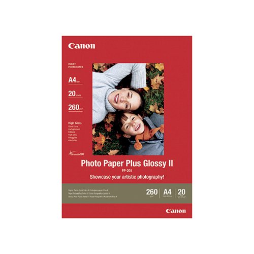 CANON A4 PHOTO PAPER PLUS GLOSSY 260GSM (PACK OF 20) 2311B01