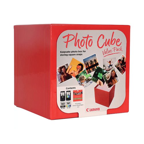CANON PHOTO CUBE PG-560/CL-561 K/CMY INK/PP-201 5X5 IN PHOTO