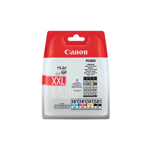 CANON CLI-581XXL INK CARTRIDGES EXTRA HIGH YIELD CMYK MULTIP