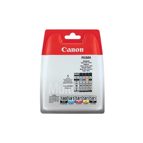 CANON PGI-580/CLI-581 INK CARTRIDGES PGBK/CMYK MULTIPACK 207