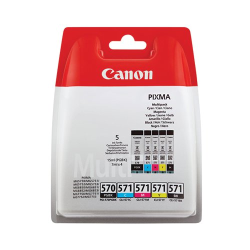 CANON PGI-570/CLI-571 INK CARTRIDGES PGBK/CMYK MULTIPACK 037