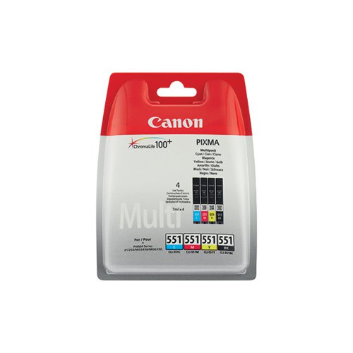 CANON CLI-551 INK CARTRIDGES CMYK MULTIPACK 6509B015