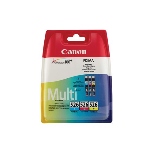 CANON CLI-526 INK CARTRIDGES CMY MULTIPACK 4541B018