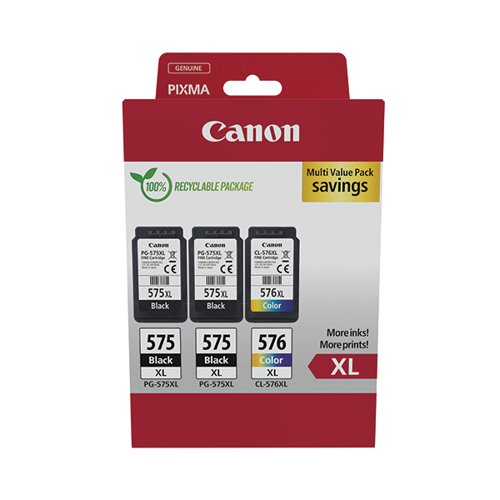 CANON PG-575XL X 2/CL-576XL INK CARTRIDGES HIGH YIELD K/CMY
