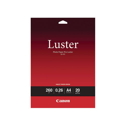 CANON PHOTO PAPER PRO LUSTER A4 260GSM (PACK OF 20) 6211B006