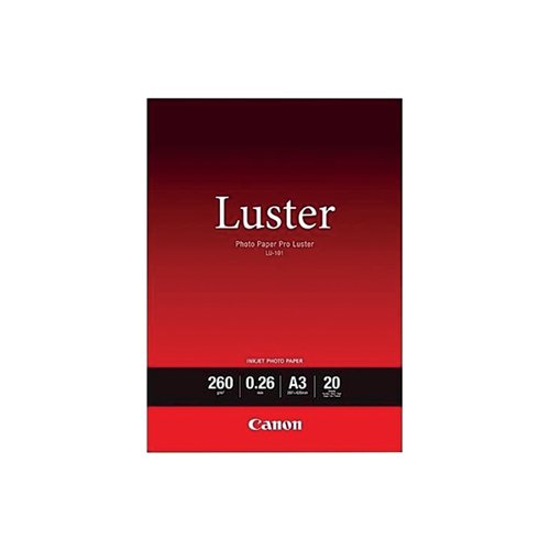 CANON PRO LUSTER A3 PHOTO PAPER (PACK OF 20) 6211B007
