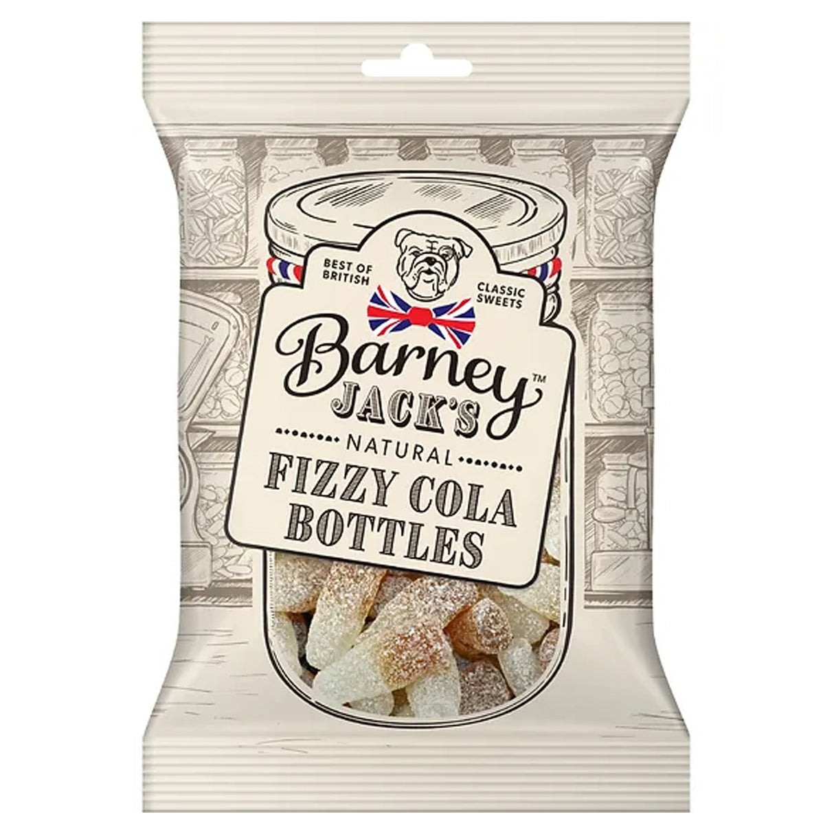 BARNEY JACKS FIZZY COLA BOTTLES (150g) x 12