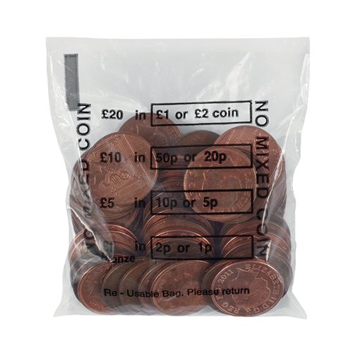 CASH DENOMINATED COIN BAG (5000 PACK) BEVORBS0001