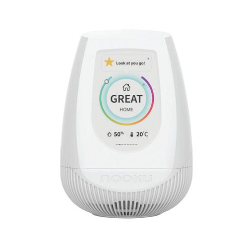 NOOKU FUSION INDOOR AIR QUALITY MONITOR WHITE NK-A1007-1