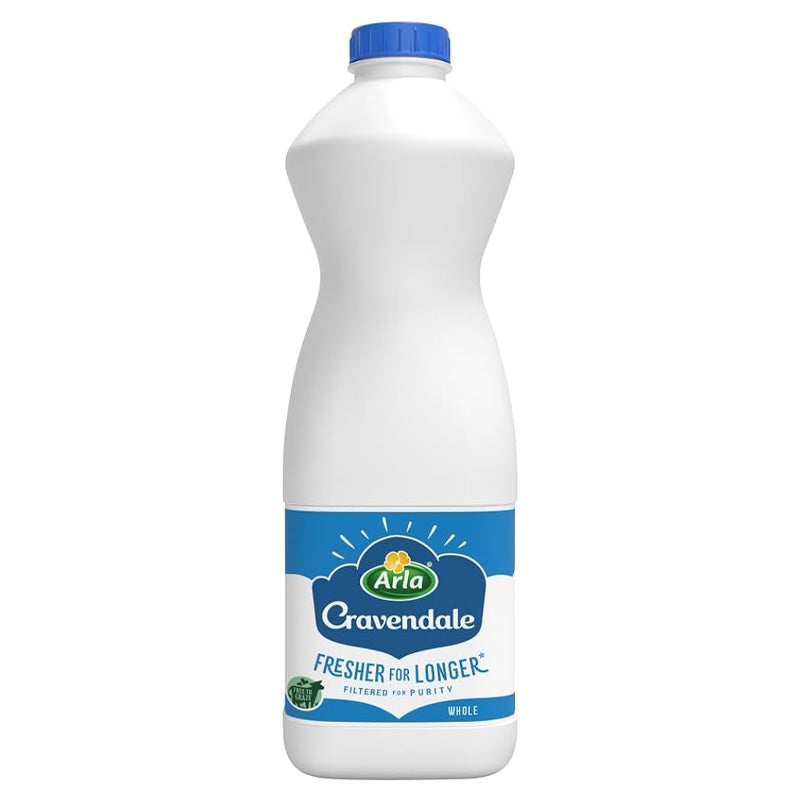 CRAVENDALE FILTERED FRESH WHOLE MILK (1 Litre)