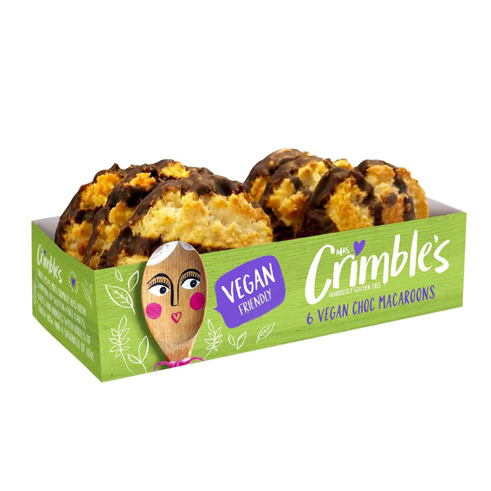 MRS CRIMBLES VEGAN CHOCOLATE MACAROONS (195g) x 12