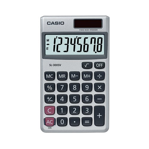 CASIO POCKET 8-DIGIT CALCULATOR SL-300SV