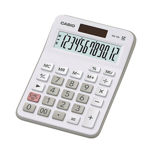 CASIO MX-12B 12 DIGIT DESKTOP CALCULATOR LARGE LC DISPLAY WH