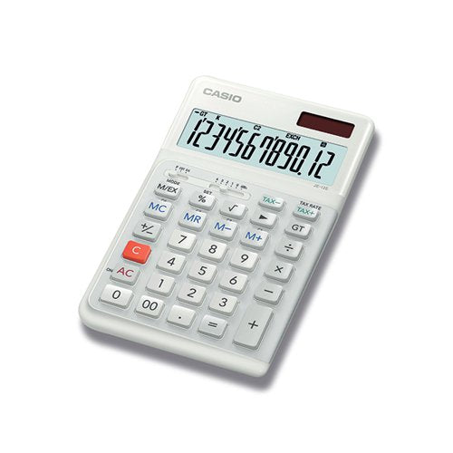 CASIO JE-12E 12 DIGIT ERGONOMIC COMPACT DESKTOP CALCULATOR W