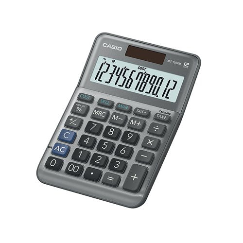 CASIO MS-120FM 12 DIGIT DESK CALCULATOR GREY MS-120FM-WA